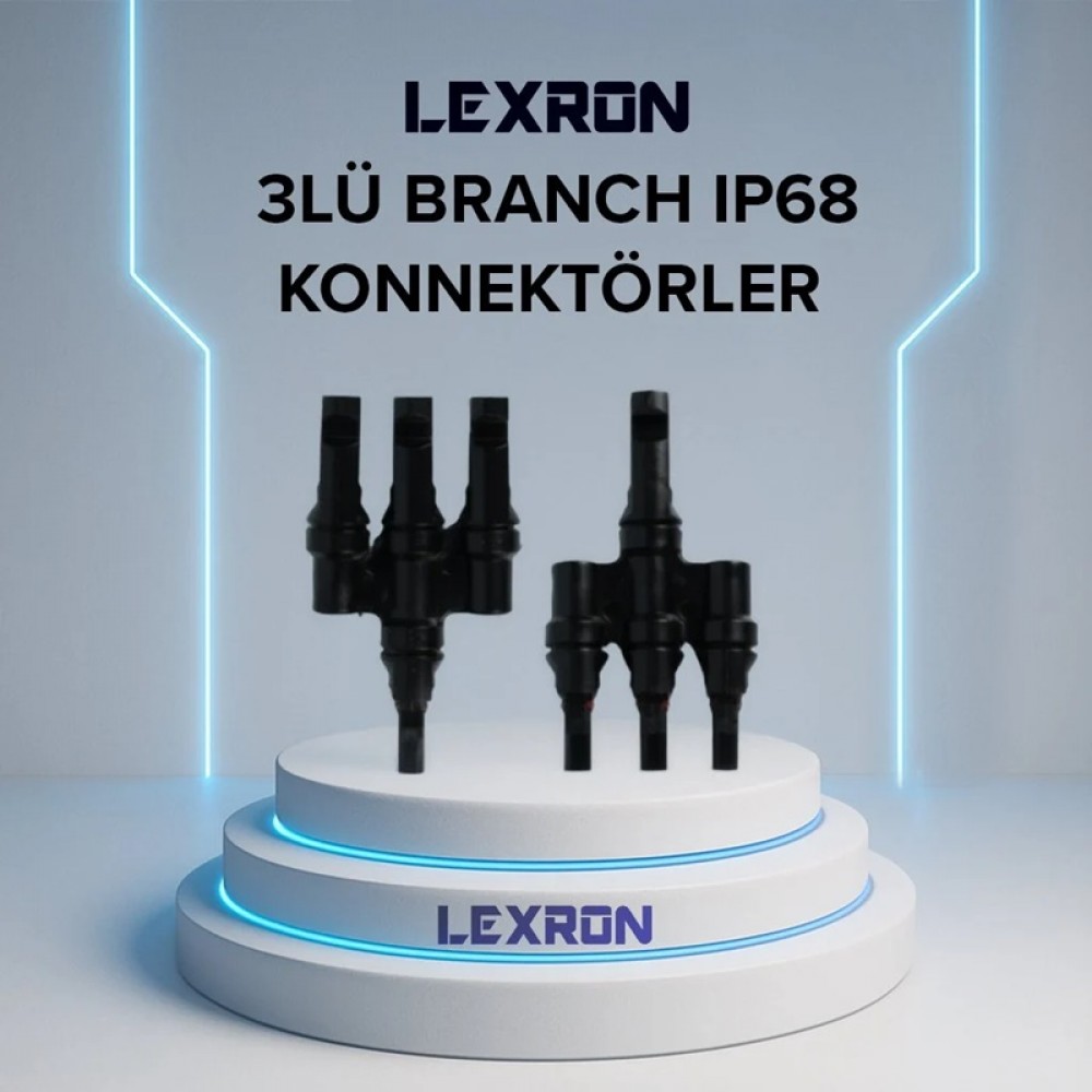 3'lü Set Üçleme Mc4 Konnektör  (1 Erkek 1 Dişi Soket) Lexron
